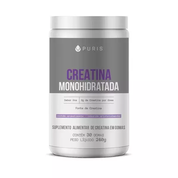 Gomas Creatina Monohidratada SABOR UVA 30 unidades Puris Gomas Creatina Monohidratada SABOR UVA 30 unidades Puris