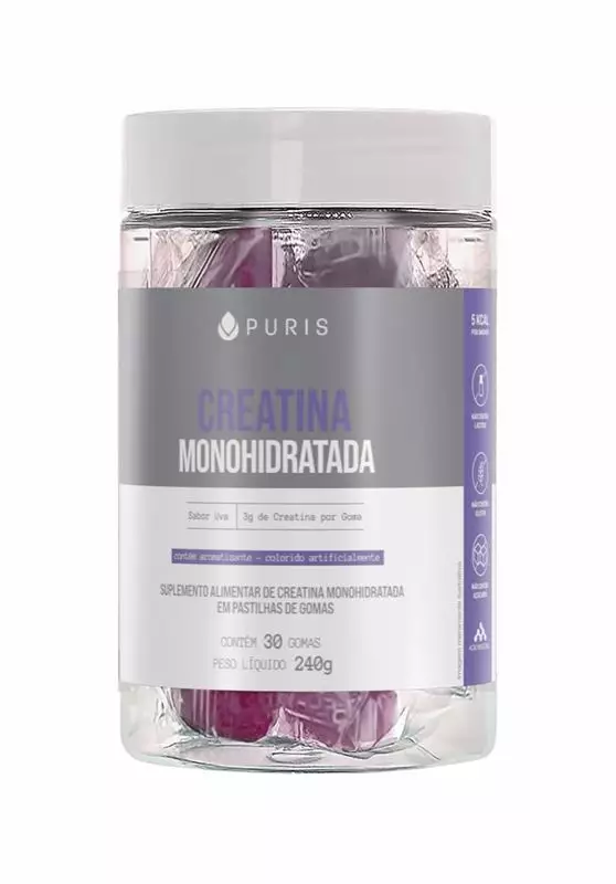 Gomas Creatina Monohidratada SABOR UVA 30 unidades Puris