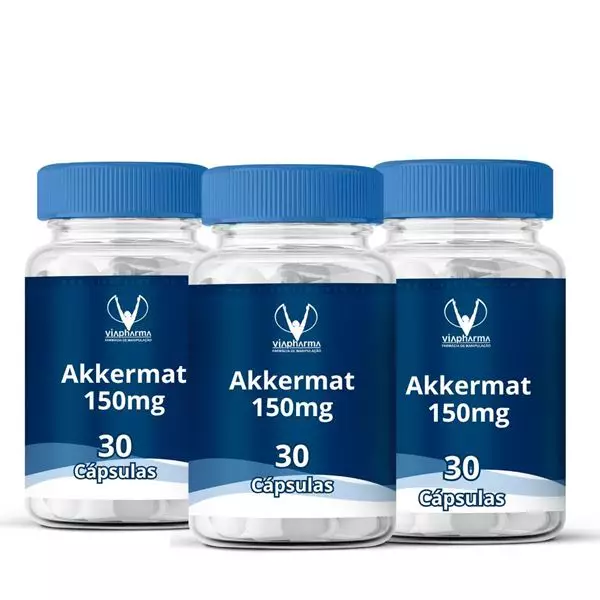 Combo de 3 potes de Akkermat 150mg 30 cápsulas