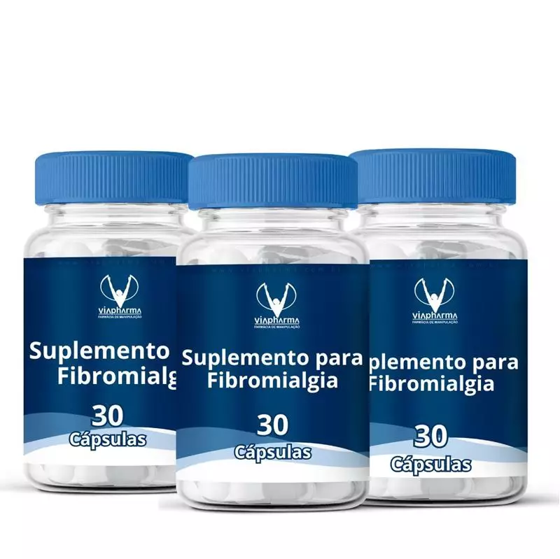 Combo de 3 potes do Suplemento para Fibromialgia 30 Cápsulas