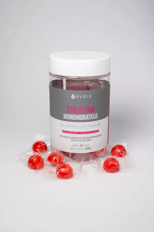 Gomas Creatina Monohidratada SABOR FRUTAS VERMELHAS 30 unidades Puris